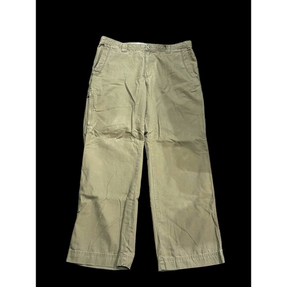 Columbia Mens Utility Pants Size 36x32 Regular Fit Khaki Tan Cotton - Picture 1 of 9
